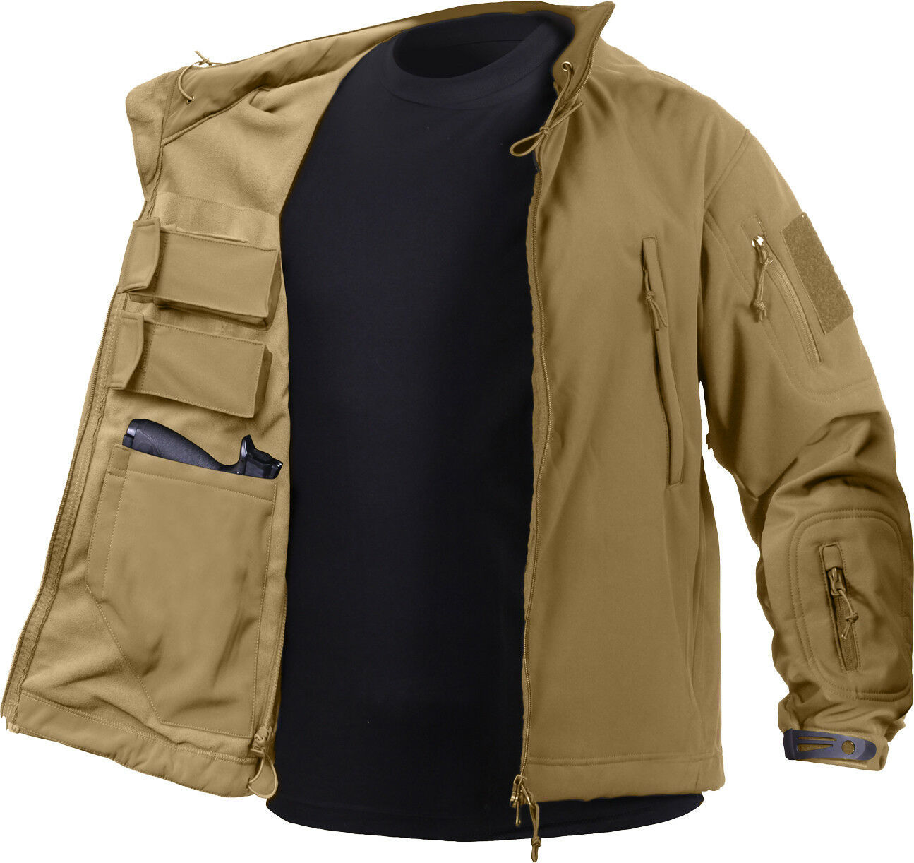 Soft Shell Concealed Carry Jacket CCW Ambidextrous Tactical Holster Waterproof Coats & Jackets