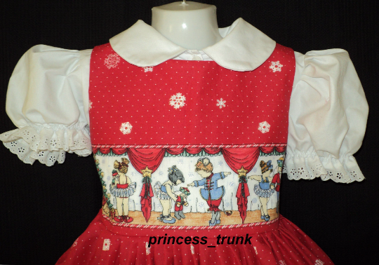 NEW Handmade Daisy Kingdom Tis the Season Christmas Dress Custom Size 12M-14Yrs