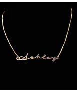 Ashley sterling box chain necklace - vintage personalized rose gold over... - $95.00