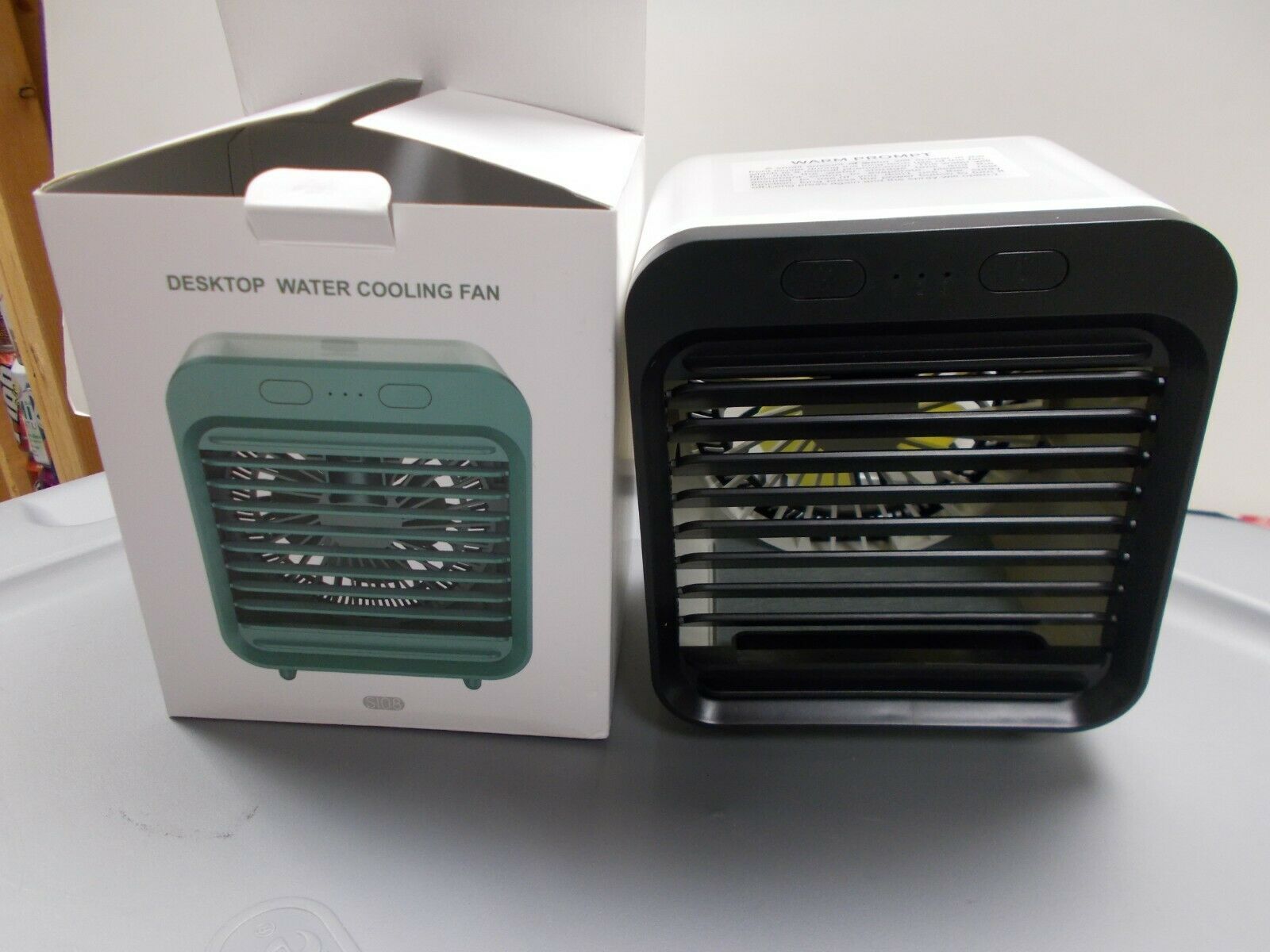 Desktop White Water Cooling Fan Model Number S108 Portable Fans