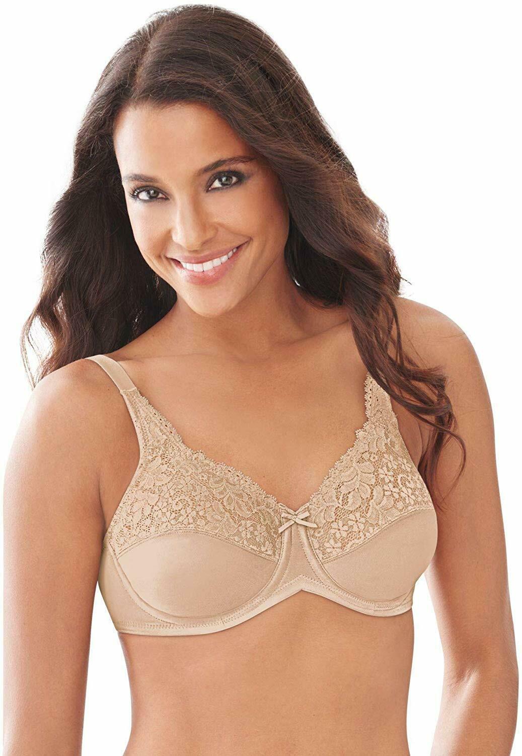Lilyette PARIS NUDE Comfort Lace Minimizer Bra, US 38G, UK 38F Bras