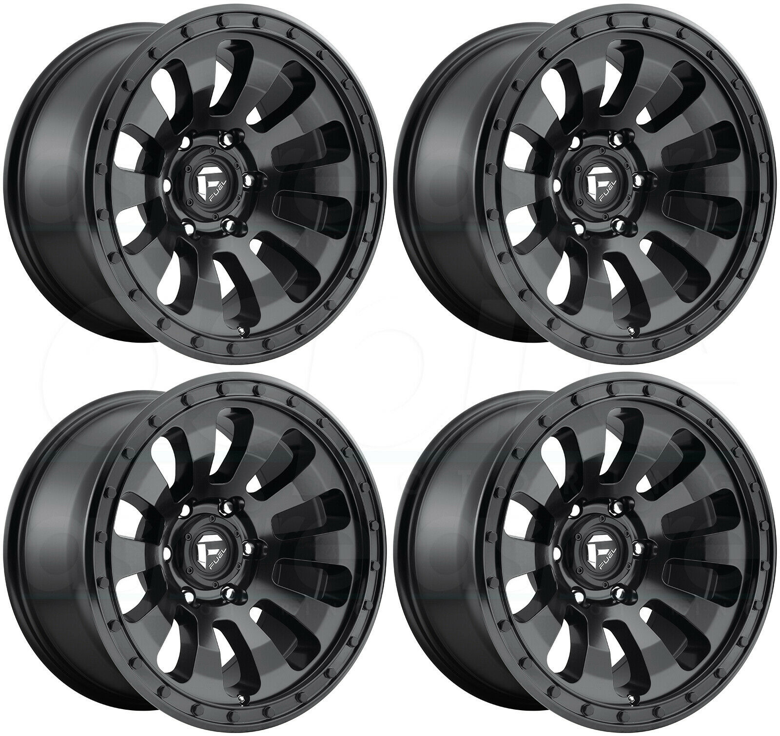 18x9 Fuel D630 Tactic 6x135 20 Matte Black Wheels Rims Set(4) - Wheels