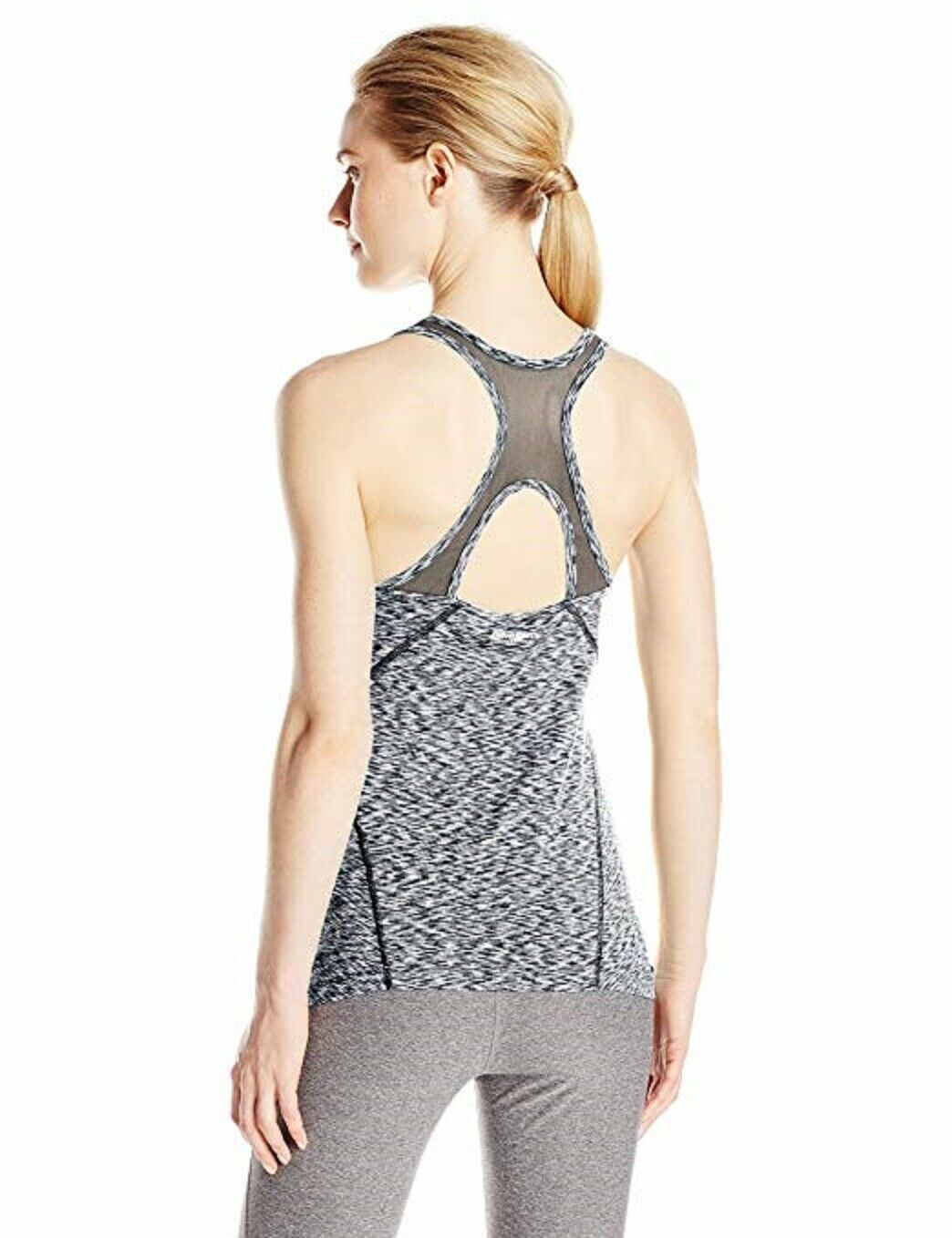 Calvin Klein Performance Top Sz L Black Multi Seamed Mesh Racerback ...