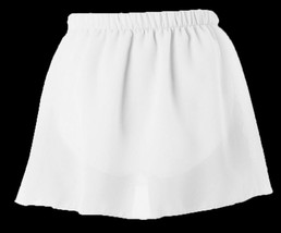 Danskin 3318 White Girl's Medium (8-10) Georgette Pull-On Skirt - $7.99