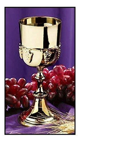 Christian Brands Church Gold Communion Cup with Grapes Design