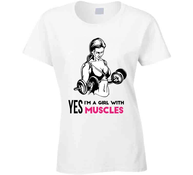 Style Ladies Muscles Gym T Shirt - T-Shirts & Tank Tops