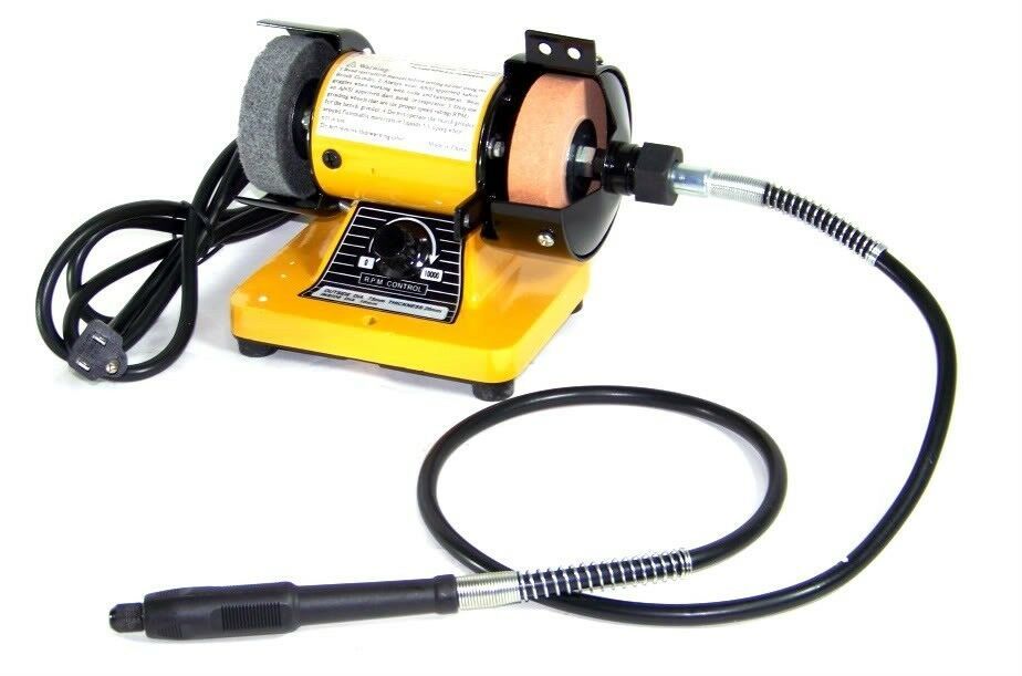 3" Bench Grinder w/Flex Shaft Variable speed Deburring, Grinding and