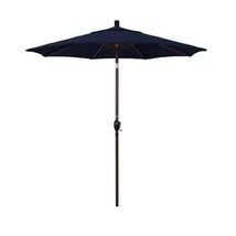 7-1/2 ft. Aluminum Push Tilt Patio Market Umbrella in Navy Blue Olefin  - $159.99