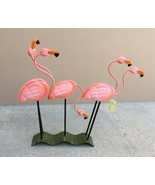 Flock O&#39; Pink Flamingos Wrought Iron Decor - £17.72 GBP