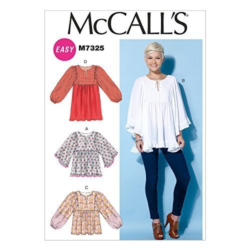 McCall's Patterns M7325 Misses' Gathered Tops & Tunic, ZZ (LargeX