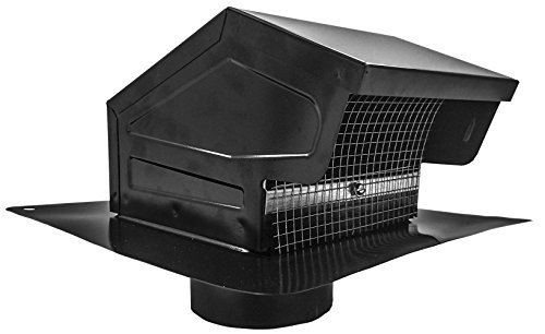 Builder's Best 084635 Galvanized Steel Roof Vent Cap with Removable Screen & Dam