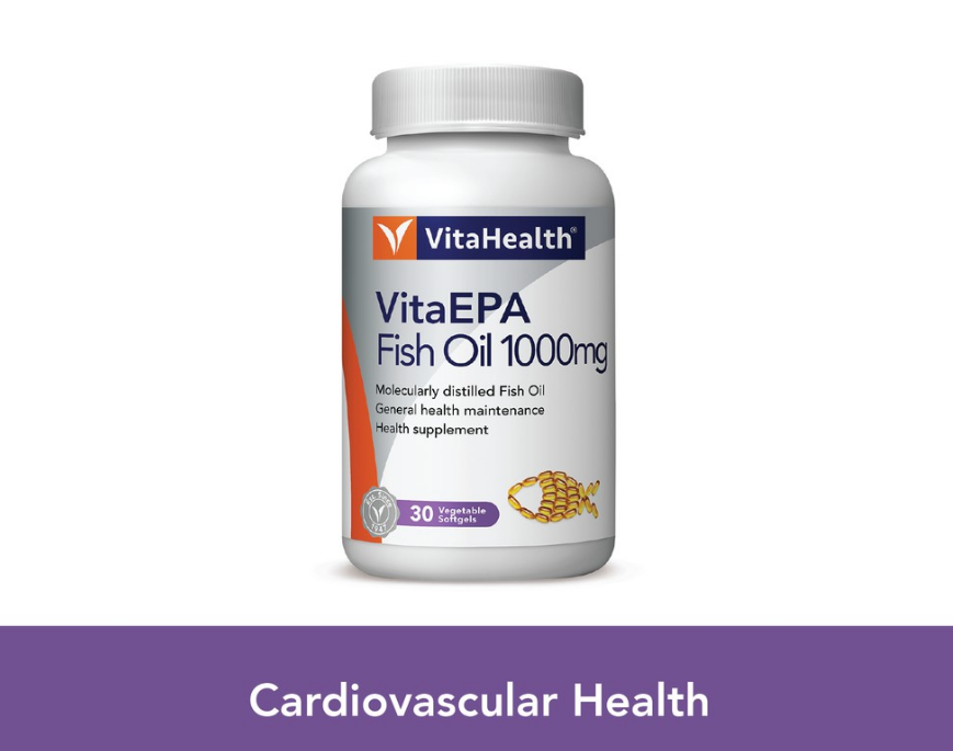 1 X VitaHealth VitaEPA Fish Oil 1000mg 30's Supports Cardiovascular Health