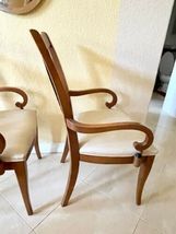 Lot of 2 Vintage Wood Brown Black Bernhardt Dining Chair Arm Rest Set Estate image 12