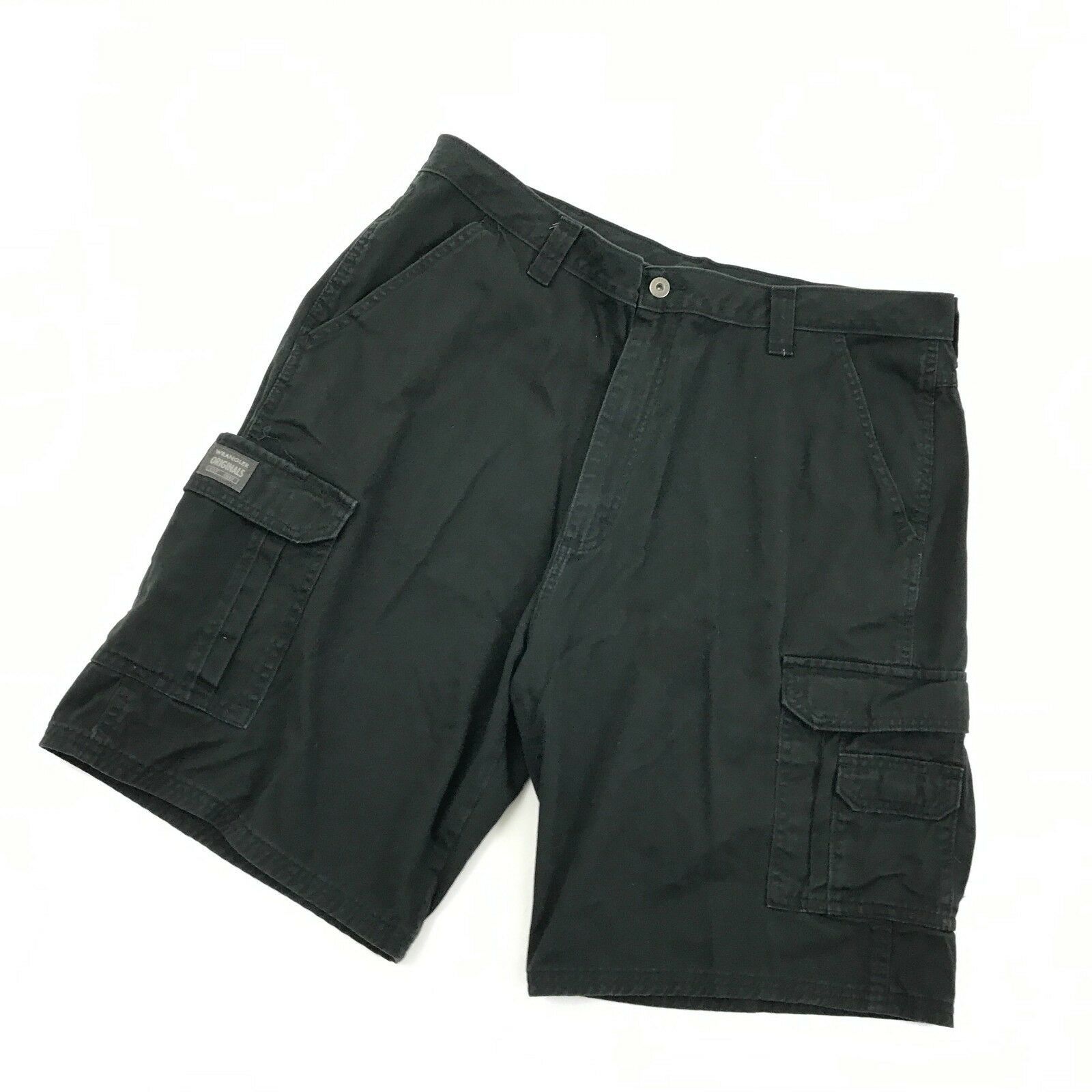 Wrangler Men's Black Cargo Shorts 38 TECH Pocket Tactical Cotton ...