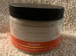Bath & Body Works Aromatherapy Energy Guava Orange Sea Salt Body Scrub 17 oz Tub - $22.95