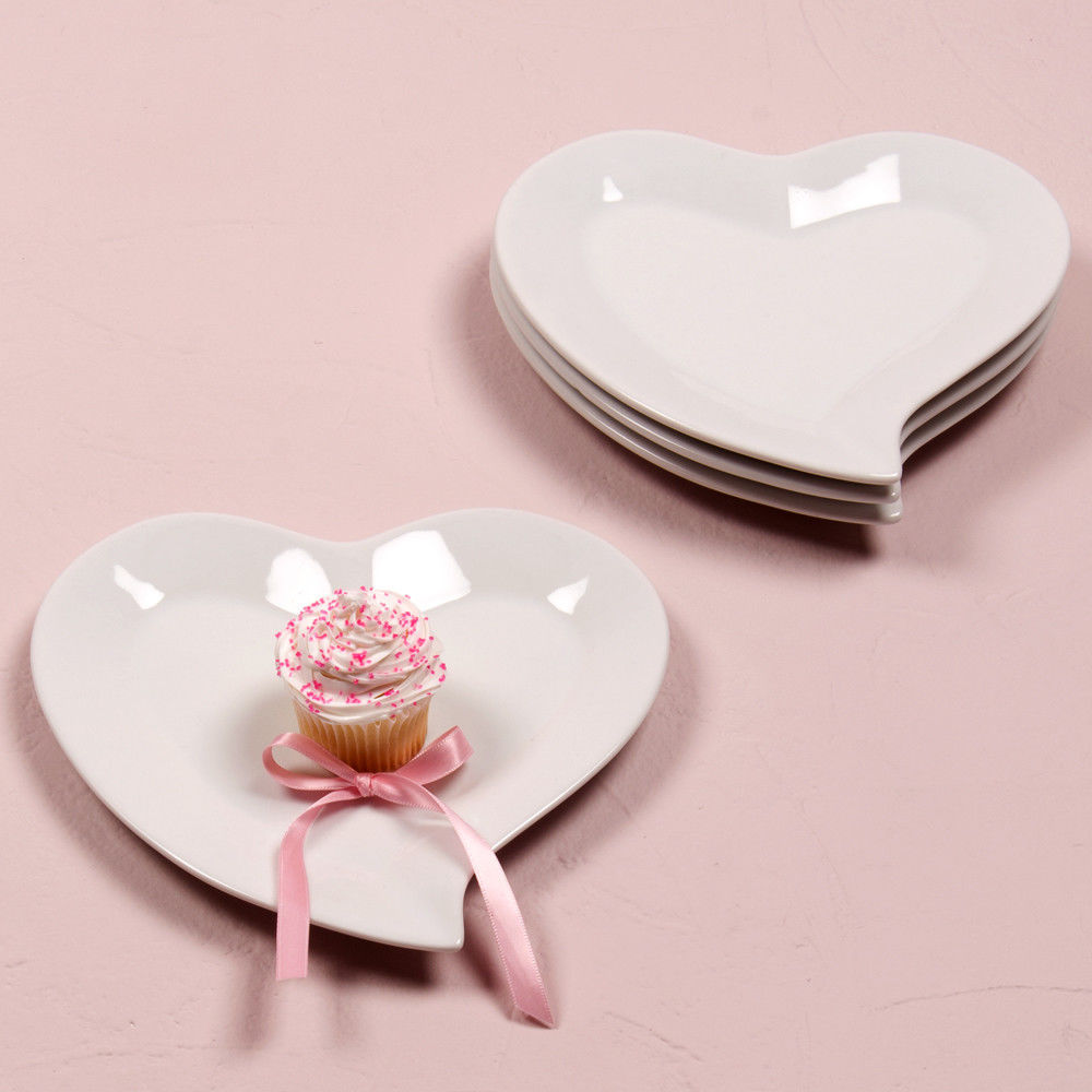 White Heart Plates Wedding Reception And Similar Items