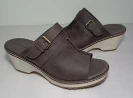 Merrell Size 9 M HALENDI SLIDE Bracken Leather Heeled Sandals New Women&#39;... - $76.63