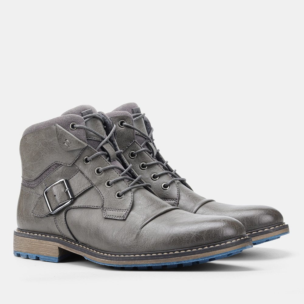 Retro Men Boots Comfortable Fashion Casual Leather Boots #AL601C4