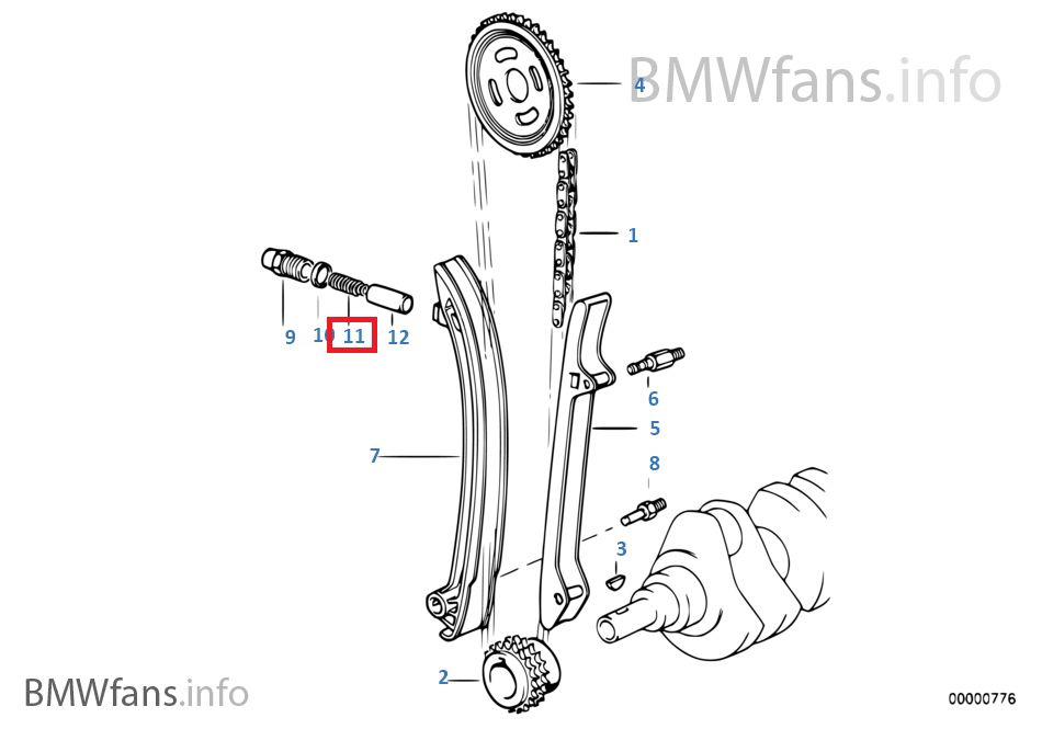 New BMW M40 M41 M42 M43 M44 M50 M52 M54 Chain Tensioner Spring