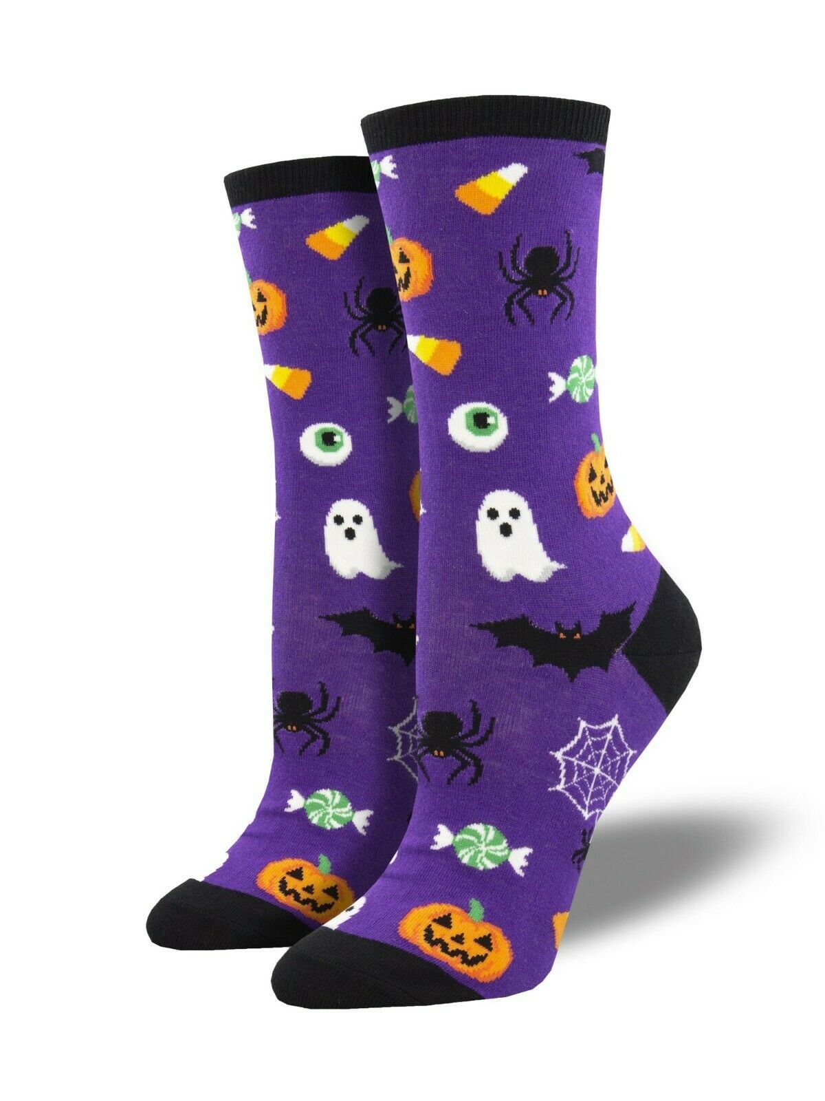 Primary image for Socksmith Women's Socks Novelty Crew Cut Socks "Very Spooky Creatures" / Purple