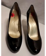 Tahari Womens Platform Pumps Shoes Black Patent Gold Trim Size 6 M - $23.43