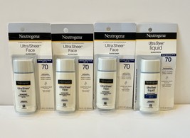 FOUR Neutrogena Ultra Sheer Daily Face Sunscreen Helioplex Moisturizer SPF 70 - $99.99