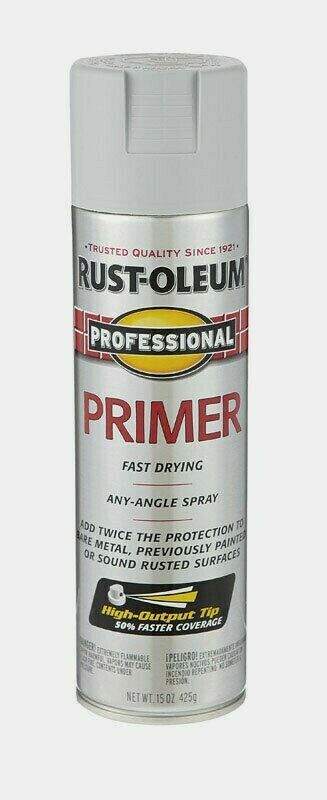 RUST-OLEUM Professional PRIMER 15 oz. Spray FLAT GRAY Fast-Drying 7582-838 NEW!!