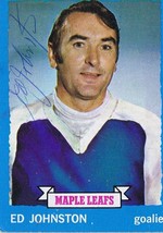 Ed Eddie Johnston 1973 Topps Autograph #23 Maple Leafs