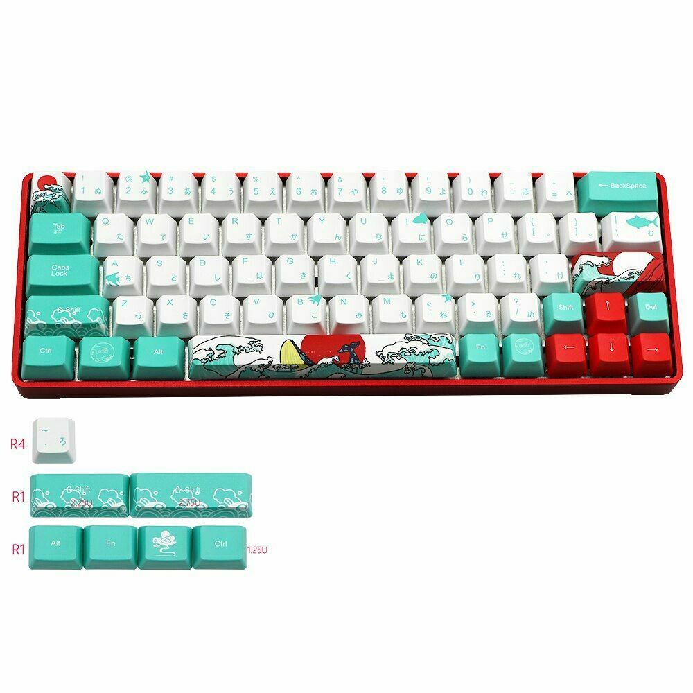 Mechanical Keyboard Coral Sea Keycap OEM 71 Key US Korean Japanese Character