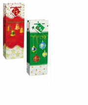 Christmas 2 Ct Wine Bottle Gift Bags with Tags 14 x 5 x 5 inches - $5.44