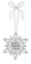 Ganz Its the Most Wonderful Time of the Year Zinc Epoxy Glass Decorative Hanging - $17.95