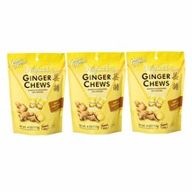 3 PACK PRINCE OF PEACE GINGER CHEWS CANDY SWEET &amp; SPICY CHEWY ORGANIC VE... - $14.85