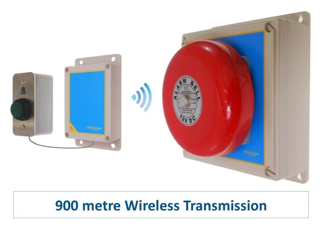 900 metre Long Range Wireless Warehouse & Commercial Bell & H/D Push ...