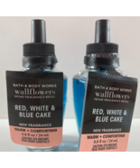 Lot of 2 Bath &amp; Body Works Red White &amp; Blue Cake Wallflower Refill Bulbs - $21.77