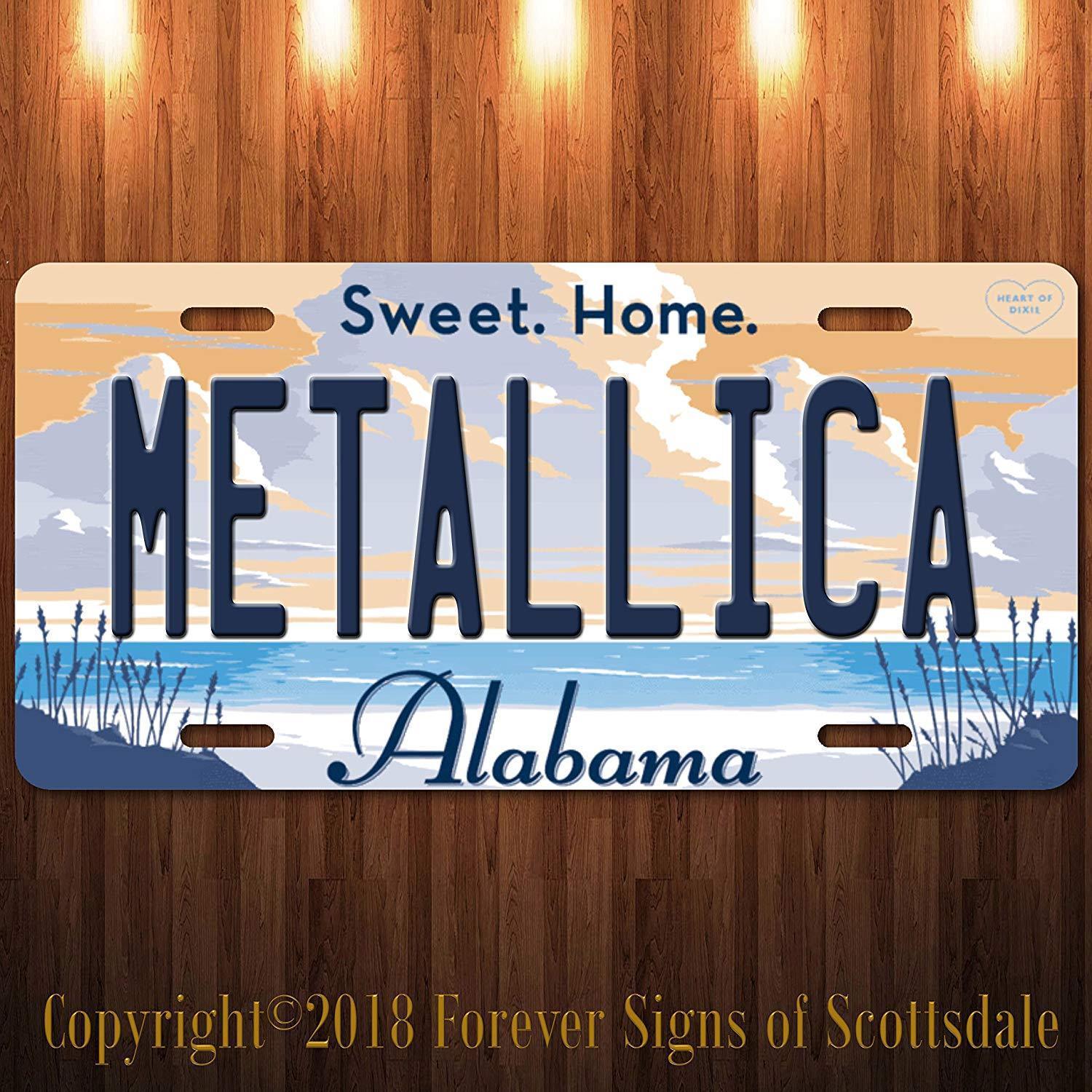 Metallica Heavy Metal Band Alabama Aluminum Vanity License Plate Other