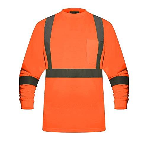 High Visibility Fluorescent Safety TShirt Full Sleeve 100 Cotton