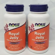NOW Foods Royal Jelly 1500mg Equivalency 2 Pack 120 Veg Caps BB 04/2024 - $24.70