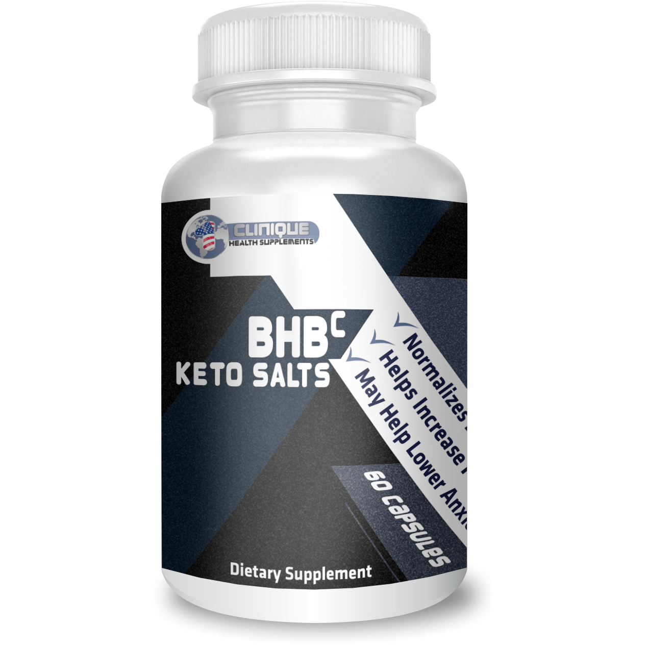 1Clinique's BHB KETO SALTS Supports ketosis 60 Capsules Made In