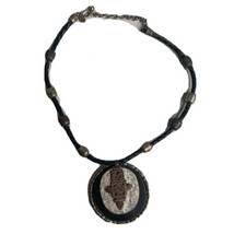 Chicos Amiya Long Necklace Stacked Metallic Discs with Silver Accents $69 Chicos Amiya Long Necklace Stacked Metallic Discs with Silver Accents $69