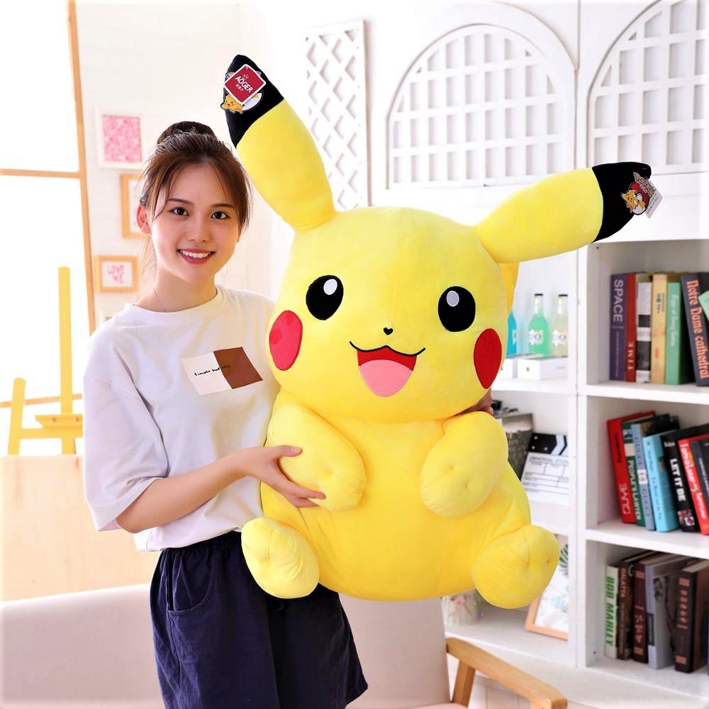 Pikachu Brand Plush Doll Cute Anime Pokemon Cartoon Yellow Elf Stuffed Kids Toys