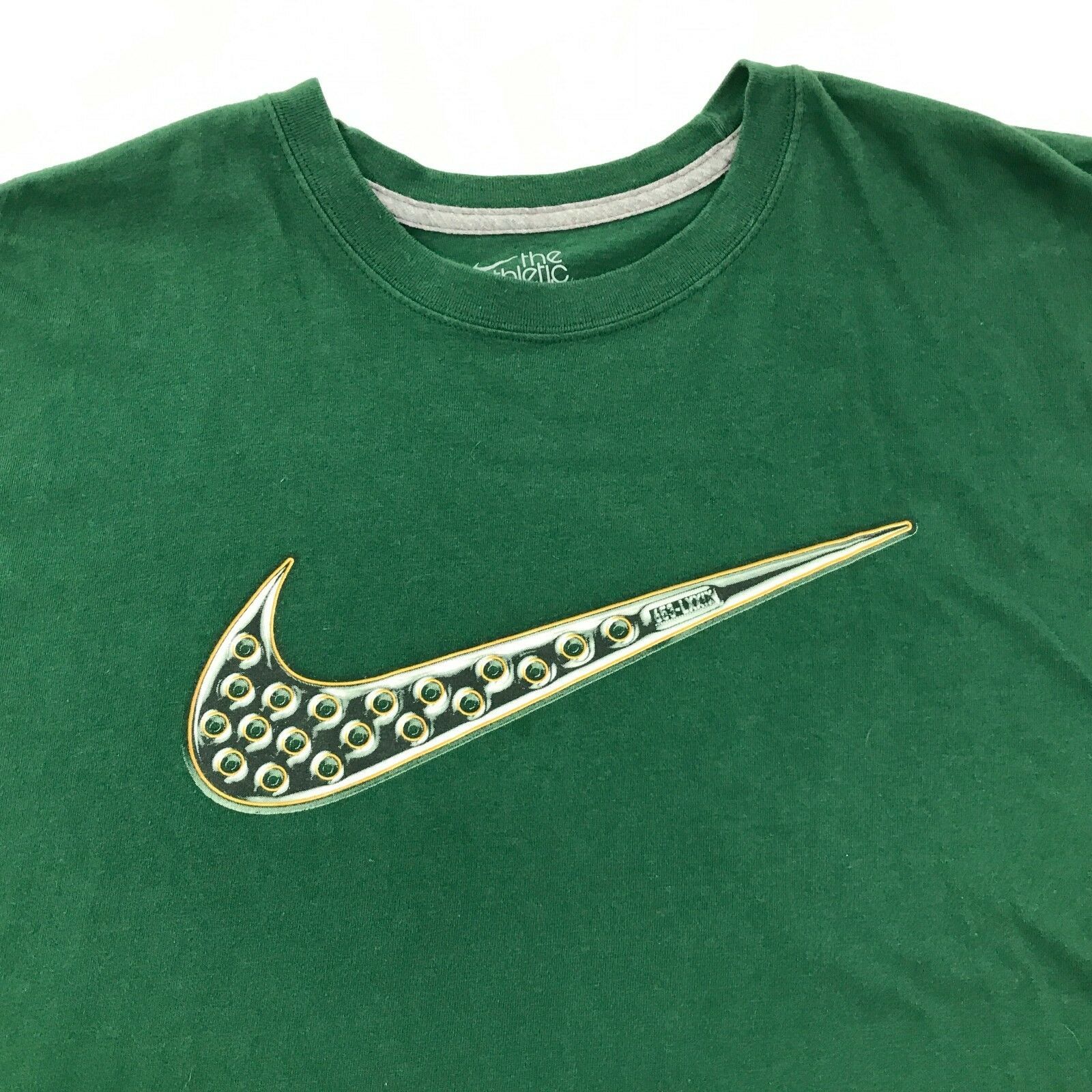 Nike Logo Shirt Adult XXL 2XL Athletic Dept Tee Green Short Sleeve Loose Fit - T-Shirts, Tank Tops