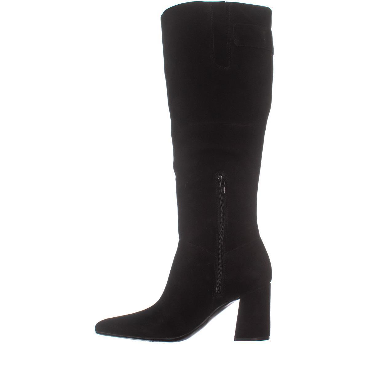 Naturalizer Harlowe Wide Calf Knee High Boots 462 Black Suede 8 Us 38 Eu Boots 3009