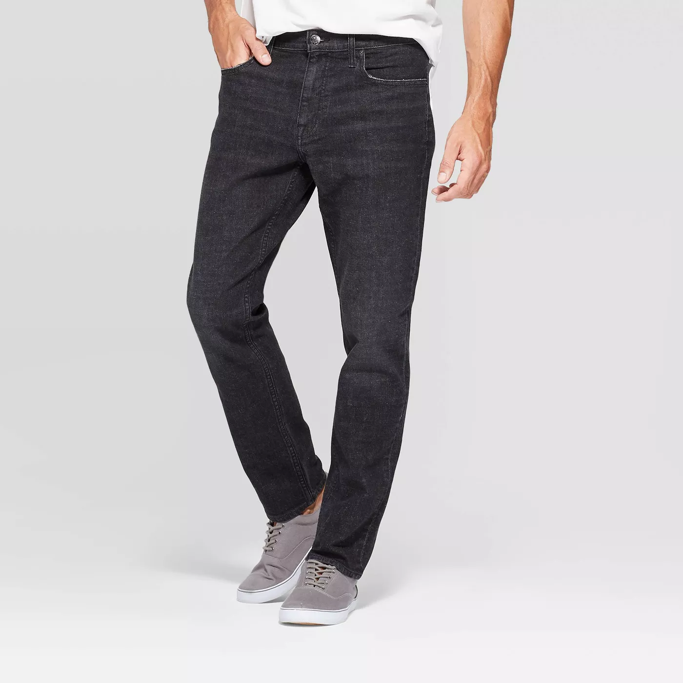 Men's 30 Relaxed Fit Jeans - Goodfellow & Co Black 30x30 - Jeans