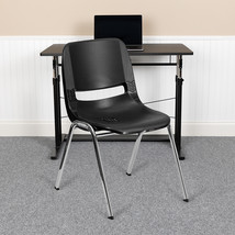 Black Plastic Stack Chair RUT-18-BK-CHR-GG - $105.95