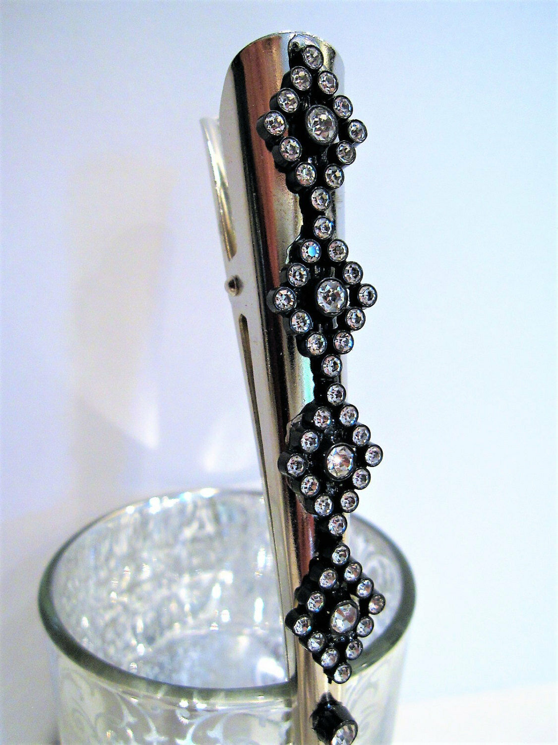 Silver alligator hair claw clip with crystals Hair Accessories