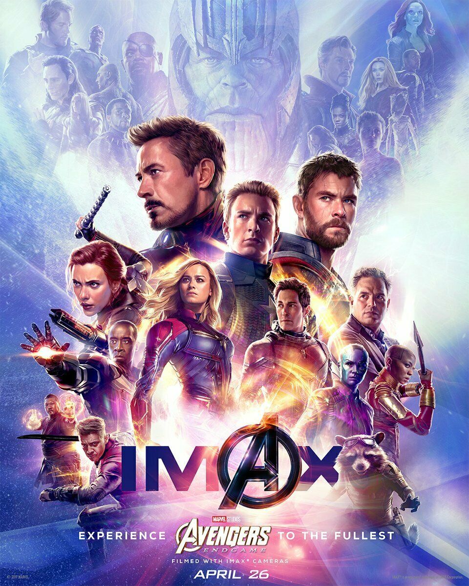 Avengers End Game Poster 2019 Marvel Comics Movie IMAX Print 24x36 27x40 32x48