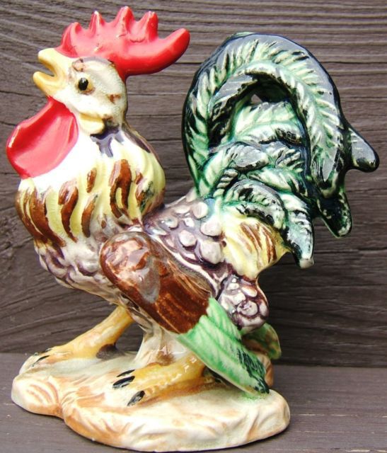 lefton rooster figurine