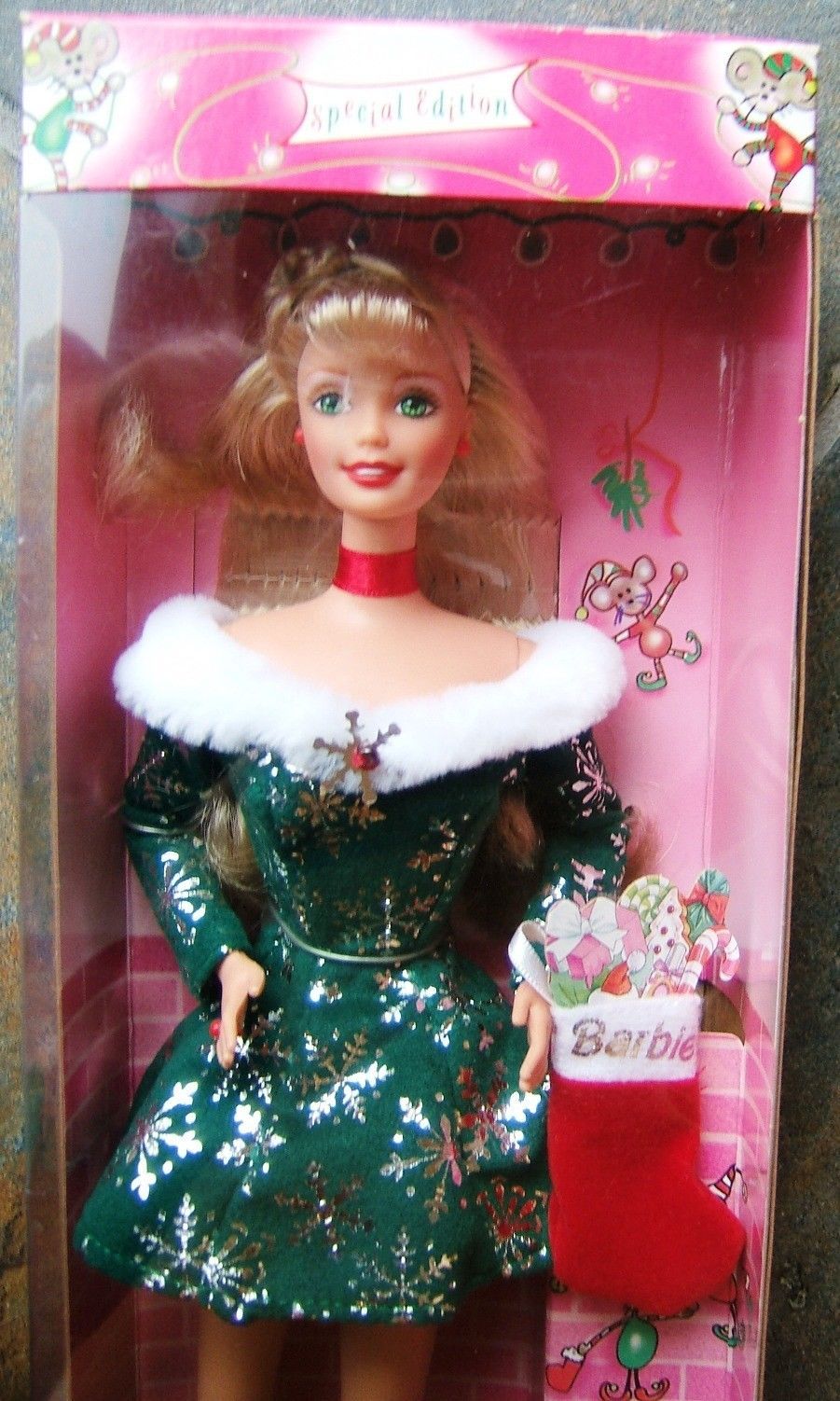 Christmas Barbie Doll Festive Season 1997 Mattel Unopened Box Special ...