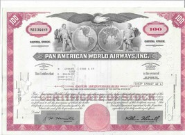 Pan American World Airways Stock Certificate Pan Am 1974 Aviation Cede &amp; Co - $9.85