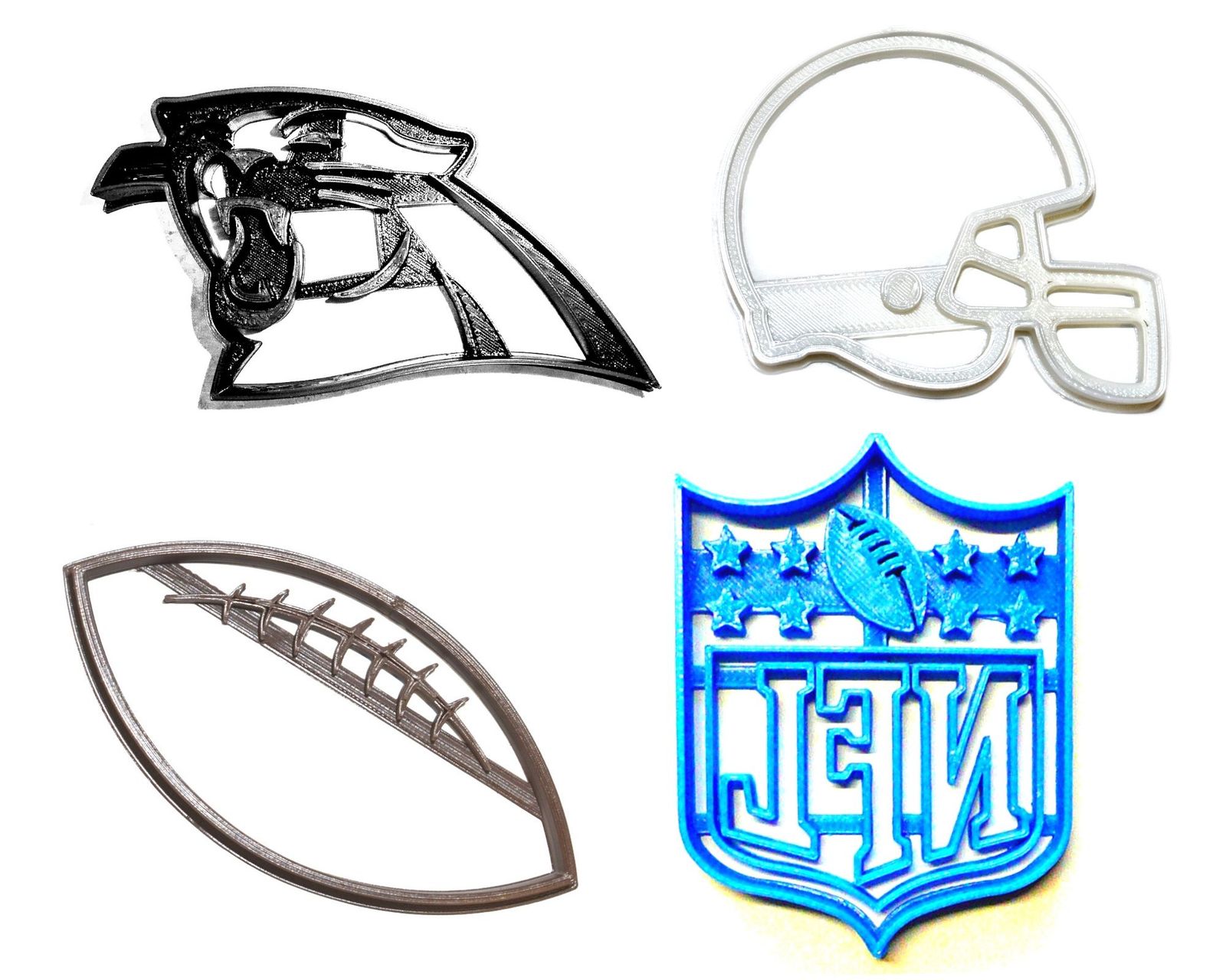 Carolina Panthers NFL Football Logo Set Of 4 Cookie Cutters USA PR1141